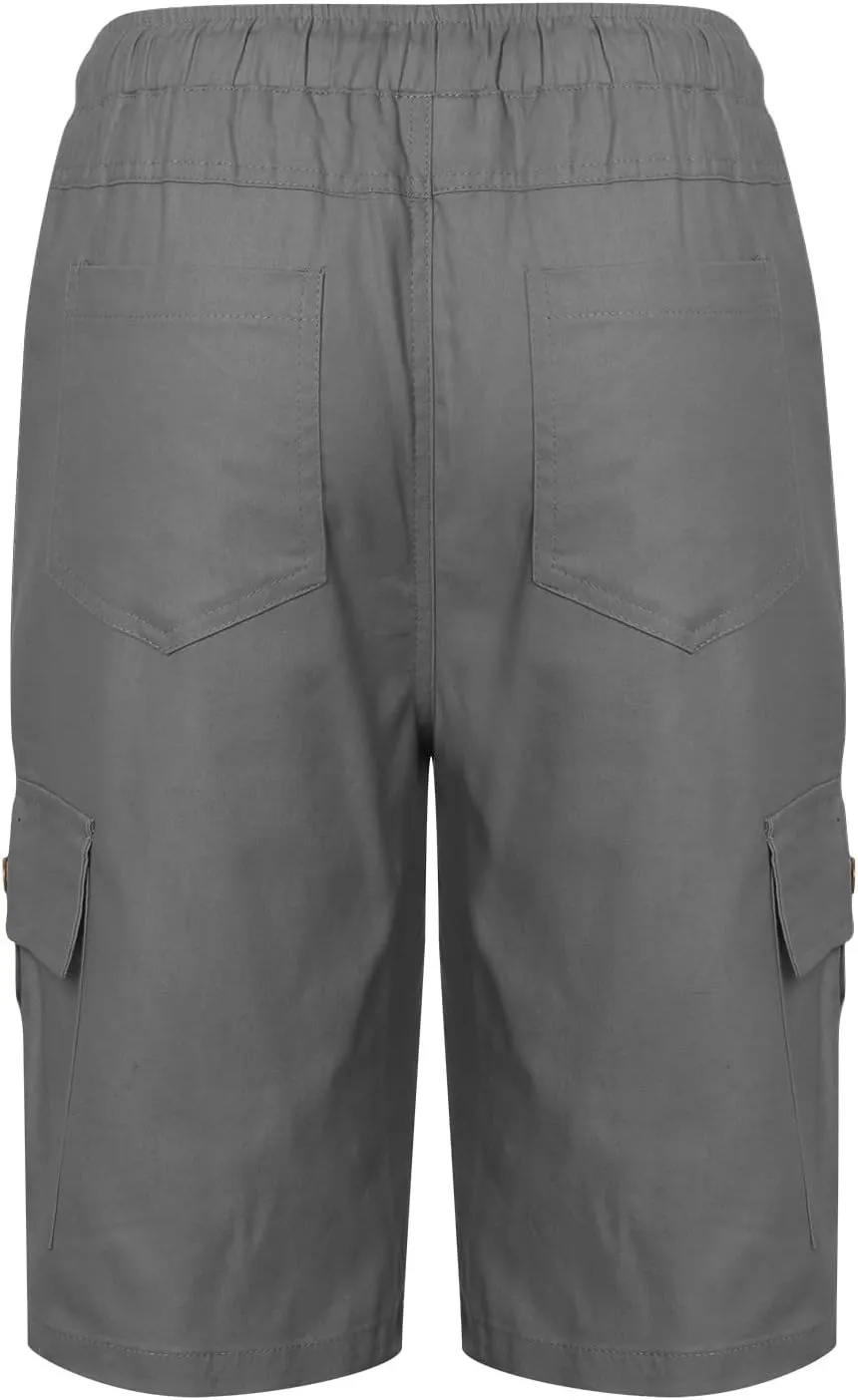 Relaxed Fit Hiking Cargo Shorts Mens Lightweight Outdoor Work Tactical Shorts Casual Pockets Fishing Travel Shorts