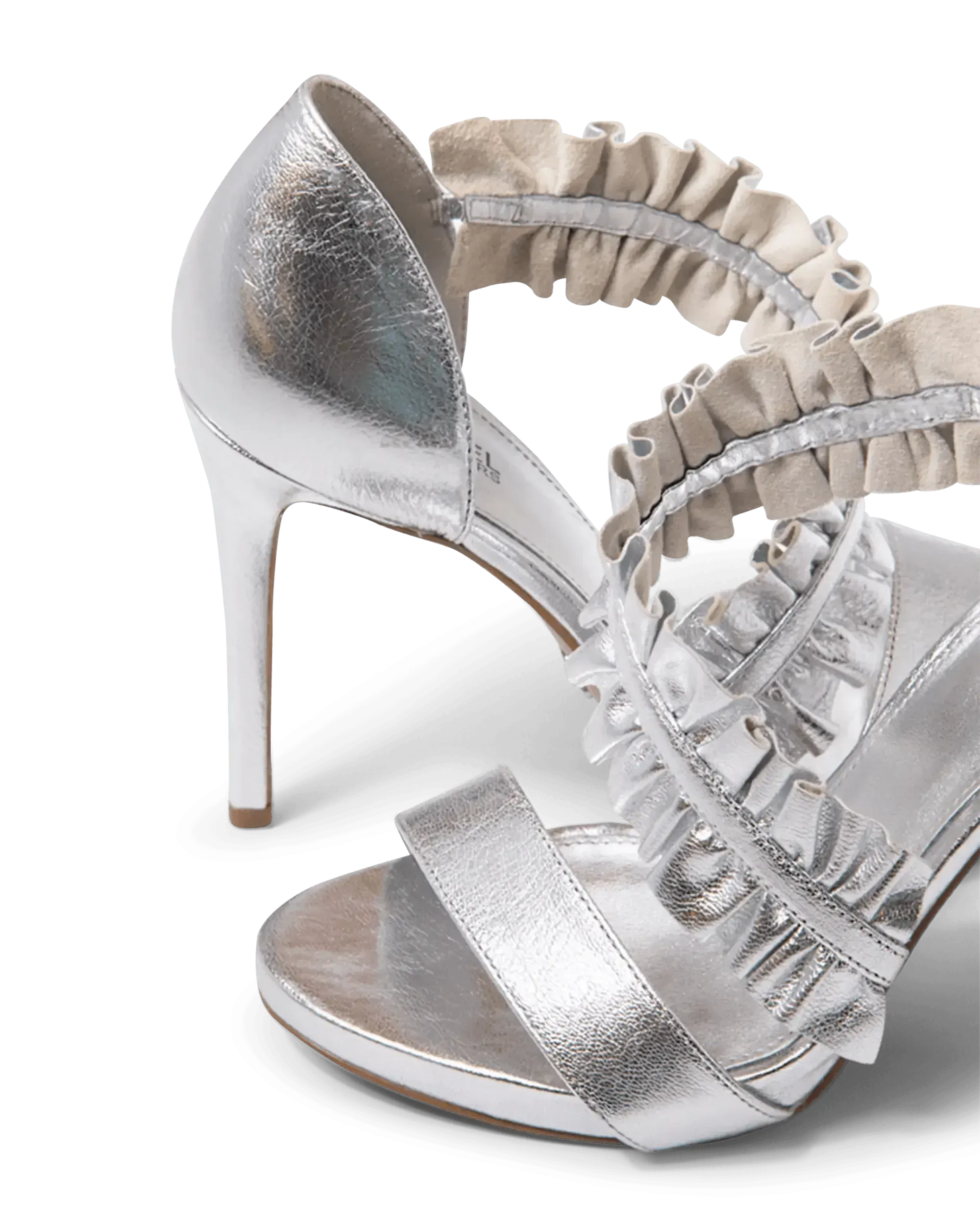 Ruffled Open Toe Stiletto