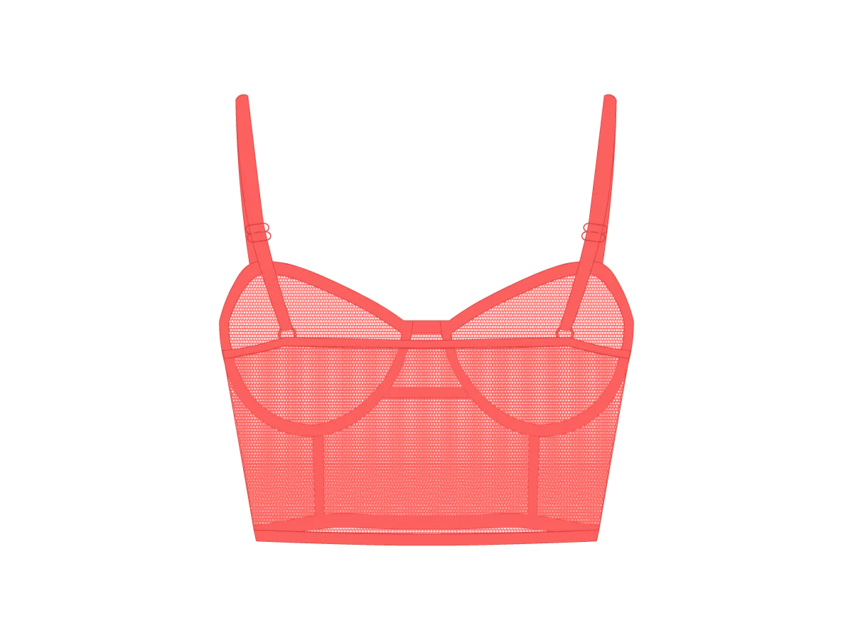 Salmon Mesh Camisole Top