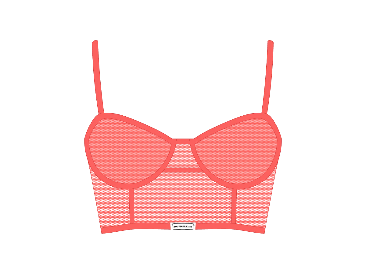 Salmon Mesh Camisole Top