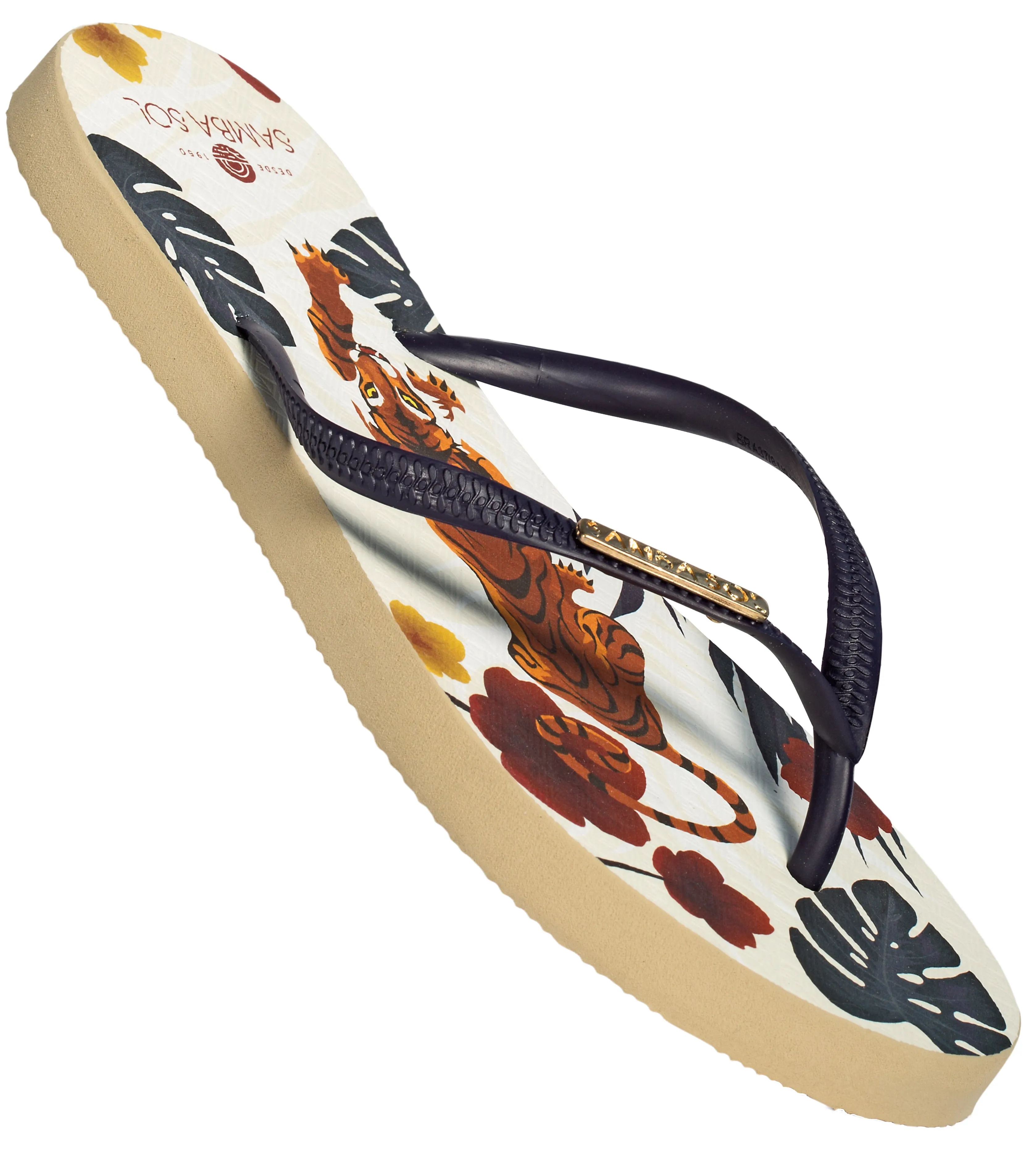 Samba Sol Women’s Fashion Collection Flip Flops - Tiger