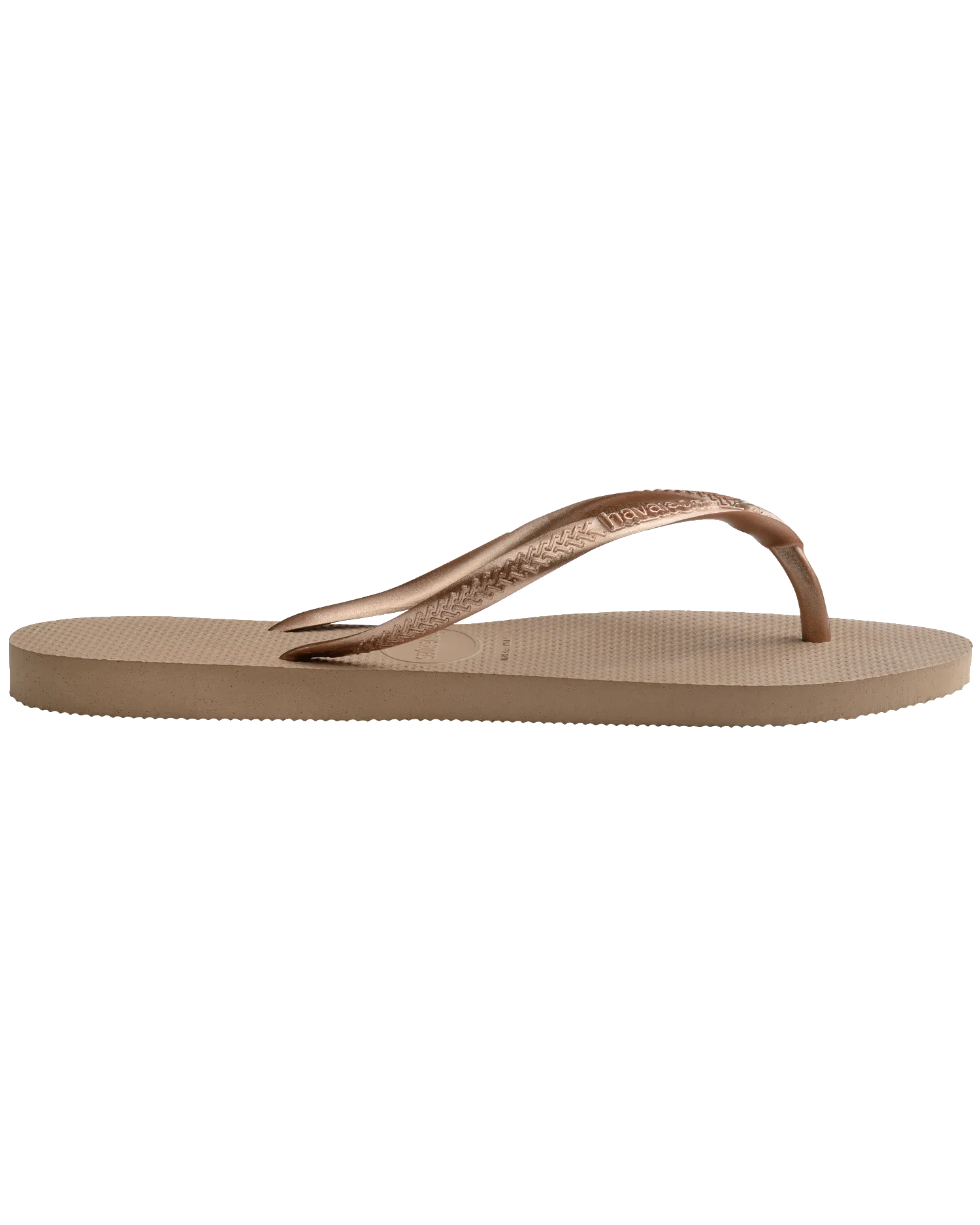Slim Crystal SW II Flip Flops in Rose Gold