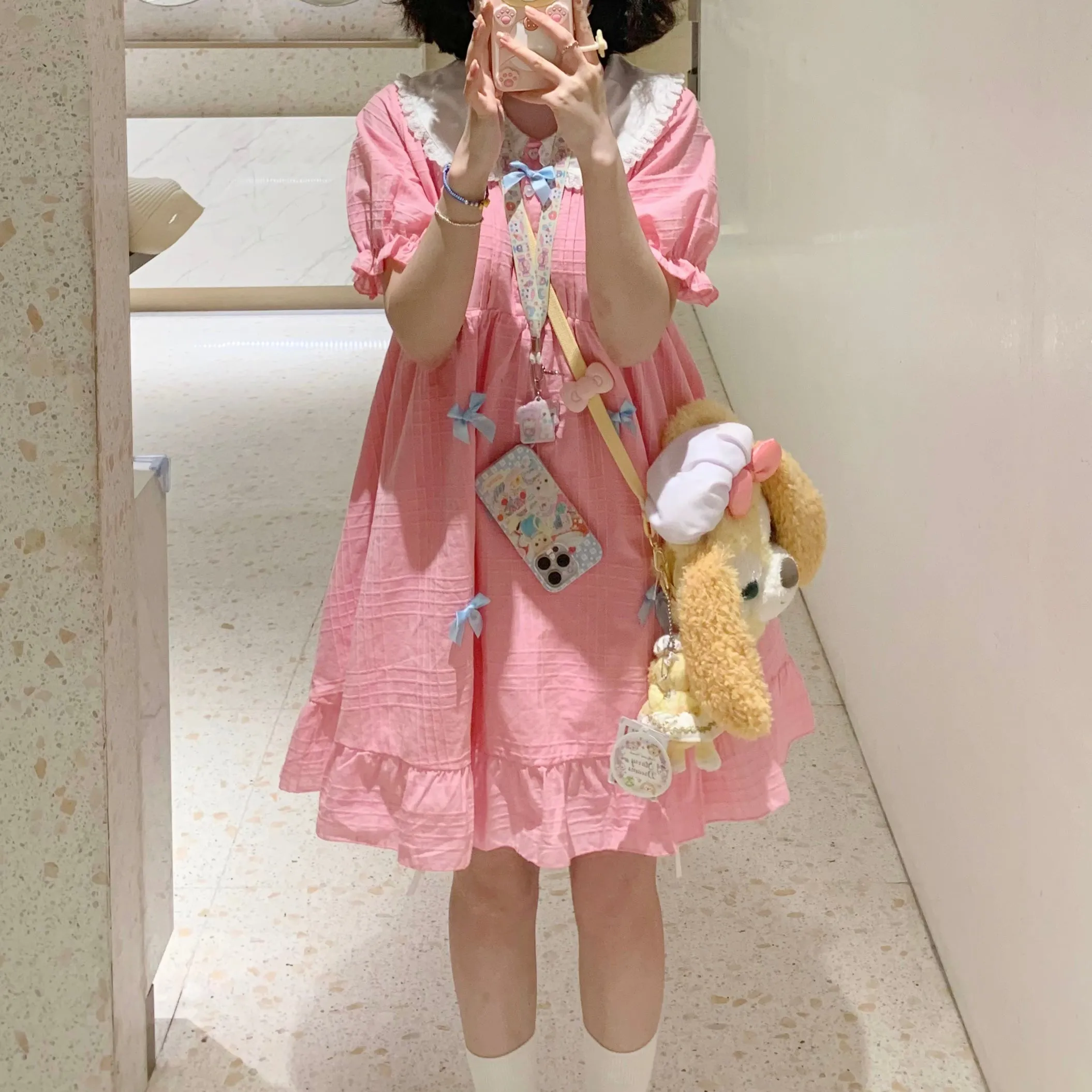 Sweetheart Bow Doll Collar Dress PL53224