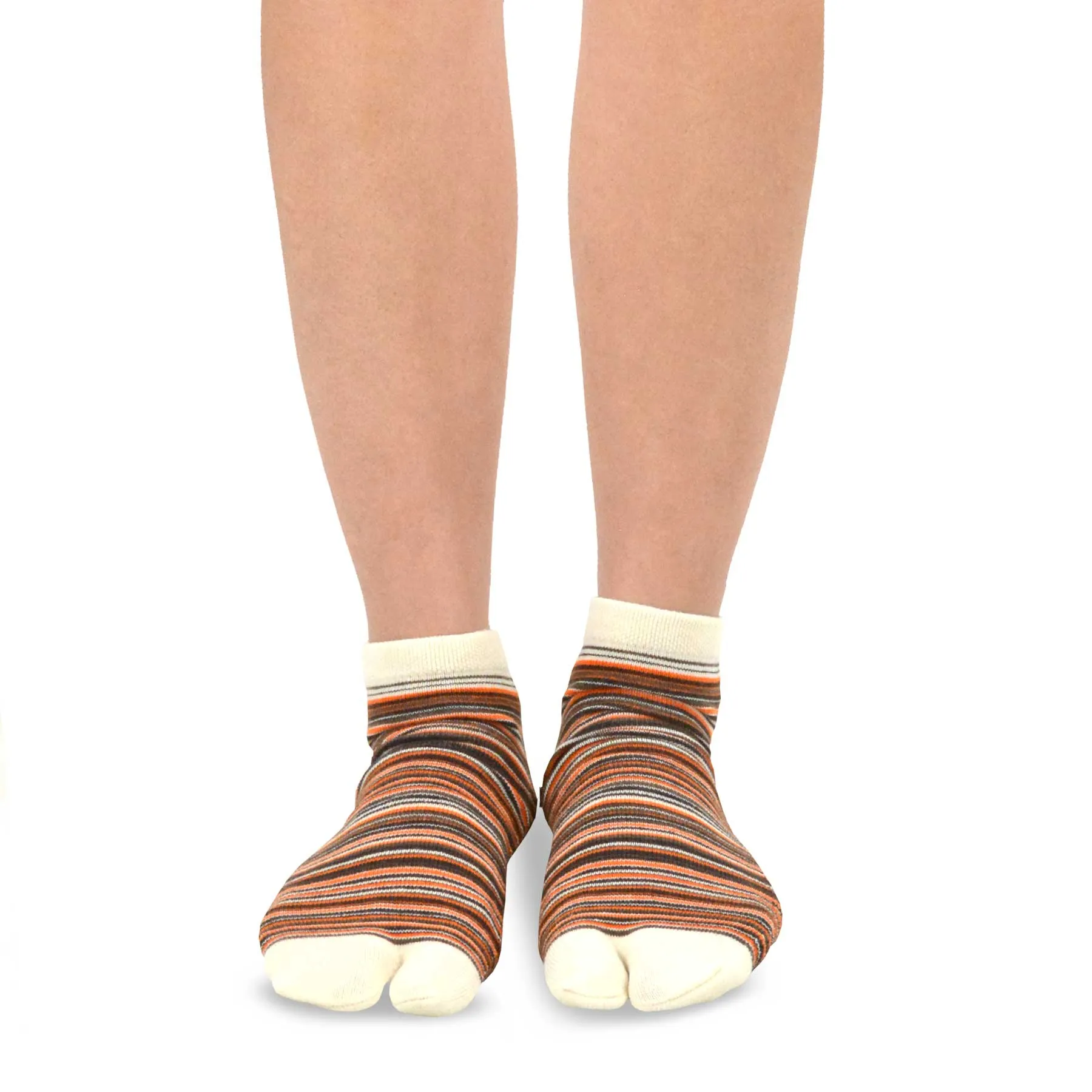 TeeHee Socks Unisex Casual Cotton Big Toe Mini Stripe 3-Pack (11720)