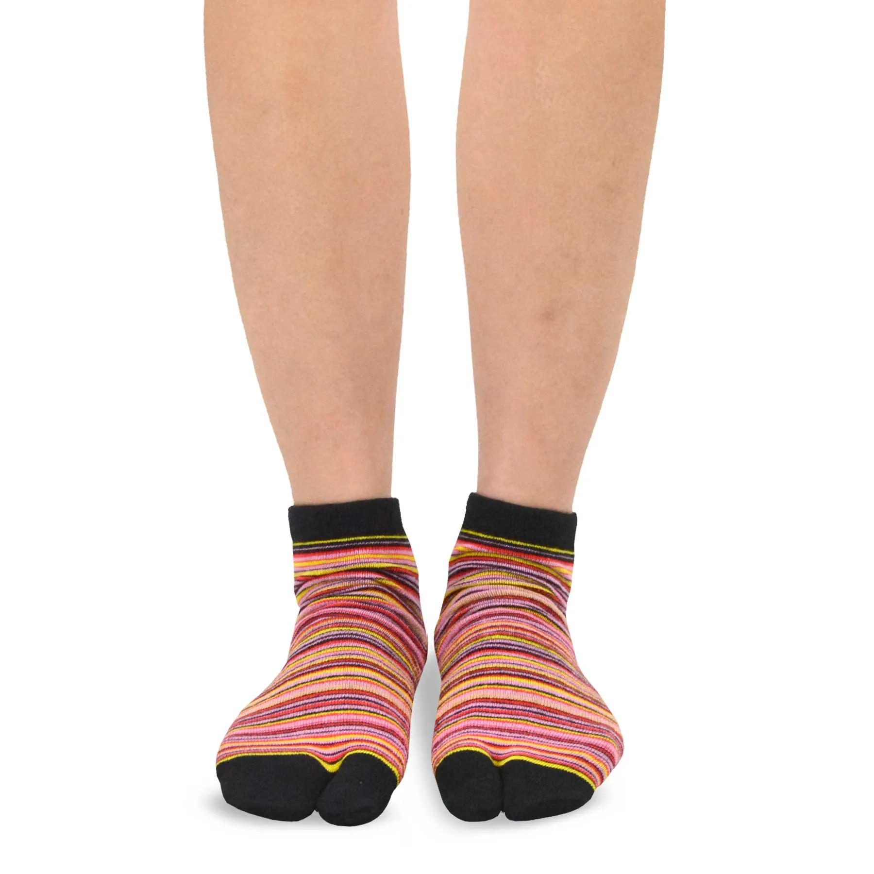 TeeHee Socks Unisex Casual Cotton Big Toe Mini Stripe 3-Pack (11720)