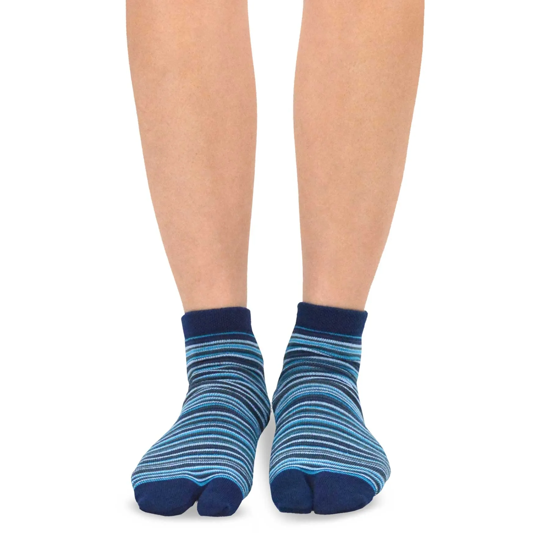 TeeHee Socks Unisex Casual Cotton Big Toe Mini Stripe 3-Pack (11720)