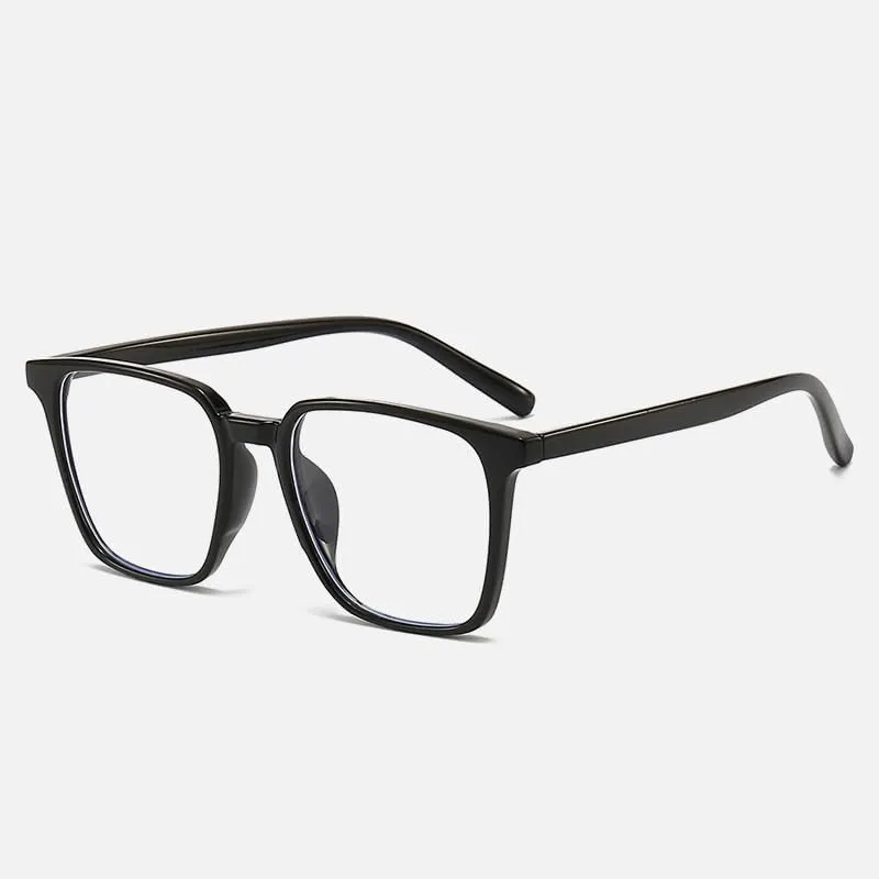 VENOAL Anti Glare Eyewear Blue Light Blocking Reading Glasses TR Frame Computer Readers Large Flat Light Mirror Square (Color : Black, Size :  100)