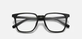 VENOAL Anti Glare Eyewear Blue Light Blocking Reading Glasses TR Frame Computer Readers Large Flat Light Mirror Square (Color : Black, Size :  100)