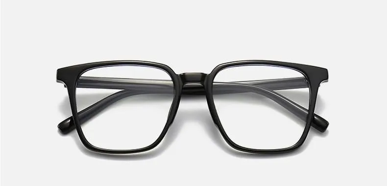 VENOAL Anti Glare Eyewear Blue Light Blocking Reading Glasses TR Frame Computer Readers Large Flat Light Mirror Square (Color : Black, Size :  100)
