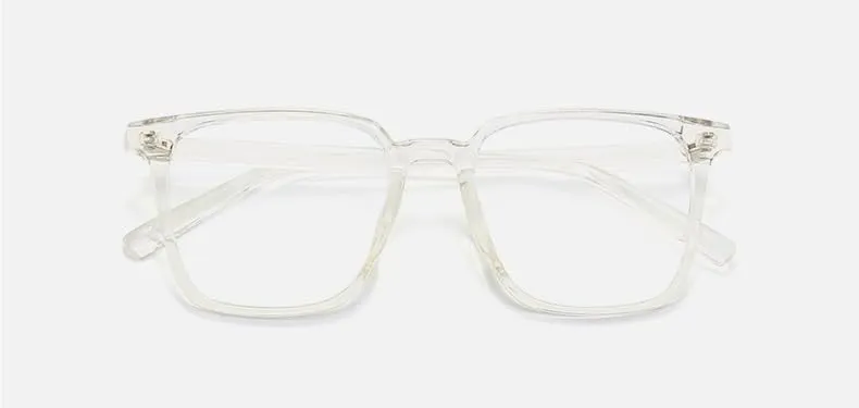 VENOAL Anti Glare Eyewear Blue Light Blocking Reading Glasses TR Frame Computer Readers Large Flat Light Mirror Square (Color : Clear, Size :  100)