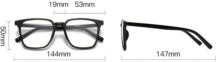 VENOAL Anti Glare Eyewear Blue Light Blocking Reading Glasses TR Frame Computer Readers Large Flat Light Mirror Square (Color : Clear, Size :  100)