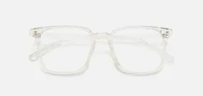 VENOAL Anti Glare Eyewear Blue Light Blocking Reading Glasses TR Frame Computer Readers Large Flat Light Mirror Square (Color : Clear, Size :  100)