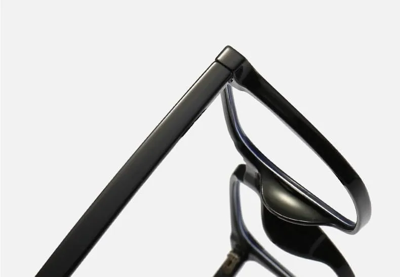 VENOAL Anti Glare Eyewear Blue Light Blocking Reading Glasses TR Frame Computer Readers Large Flat Light Mirror Square (Color : Clear, Size :  100)