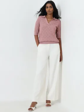 Wardrobe Ivory High-Rise Trousers