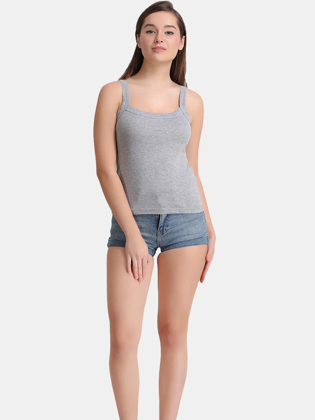 Women's Solid Pure Cotton Non-Paddded Camisole | CAMY |