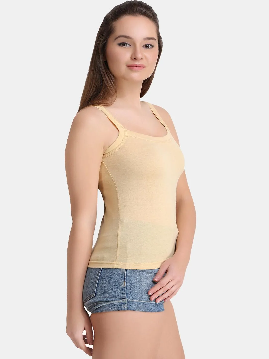 Women's Solid Pure Cotton Non-Paddded Camisole | CAMY |