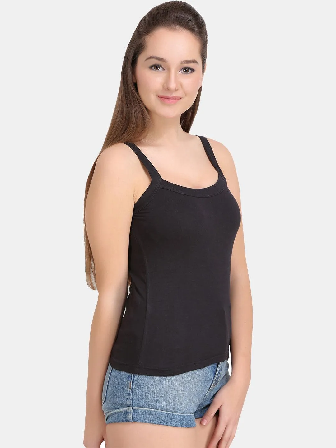 Women's Solid Pure Cotton Non-Paddded Camisole | CAMY |