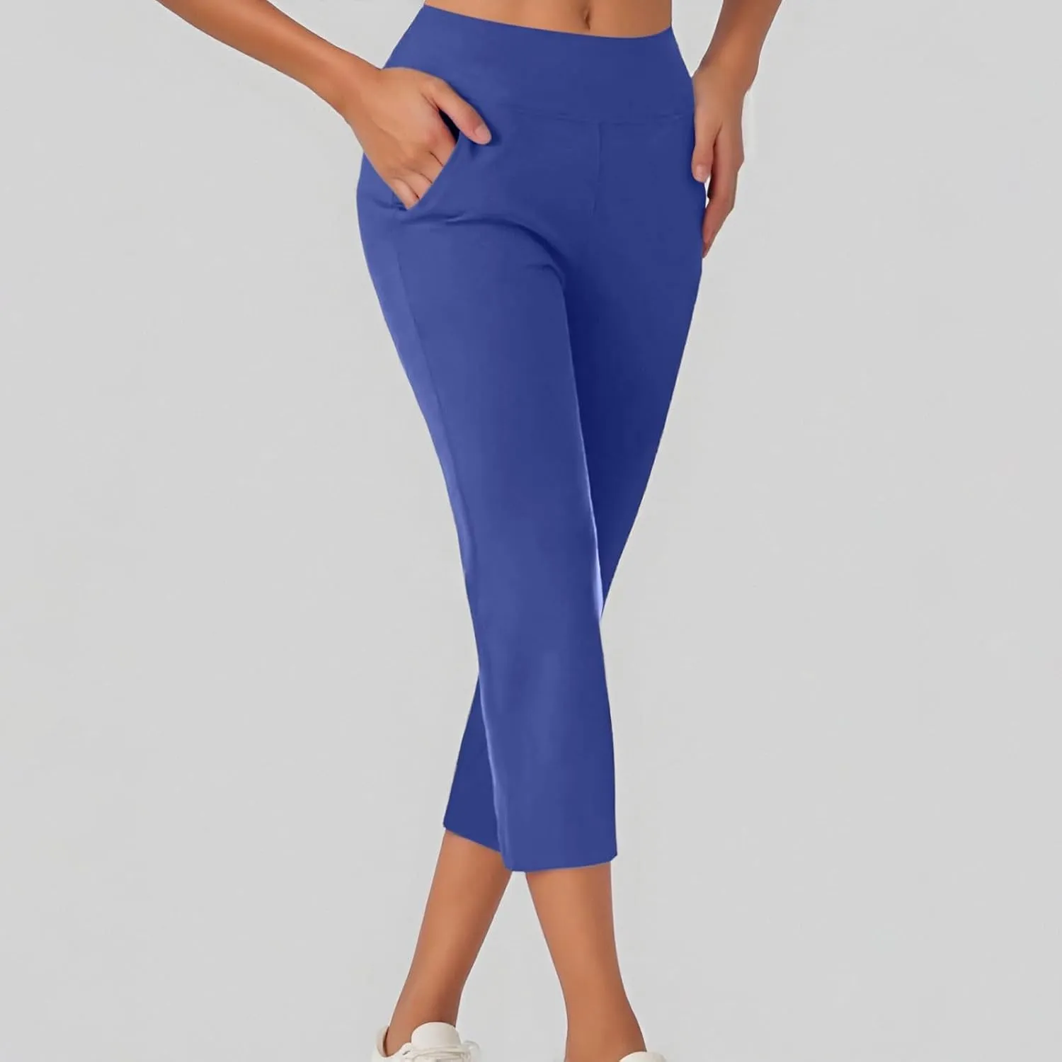 Women's Trendy Yoga Pants Breathable High Waisted Straight Leg Skinny Tight Pants Stretchy Slim-Fit Soft Trousers