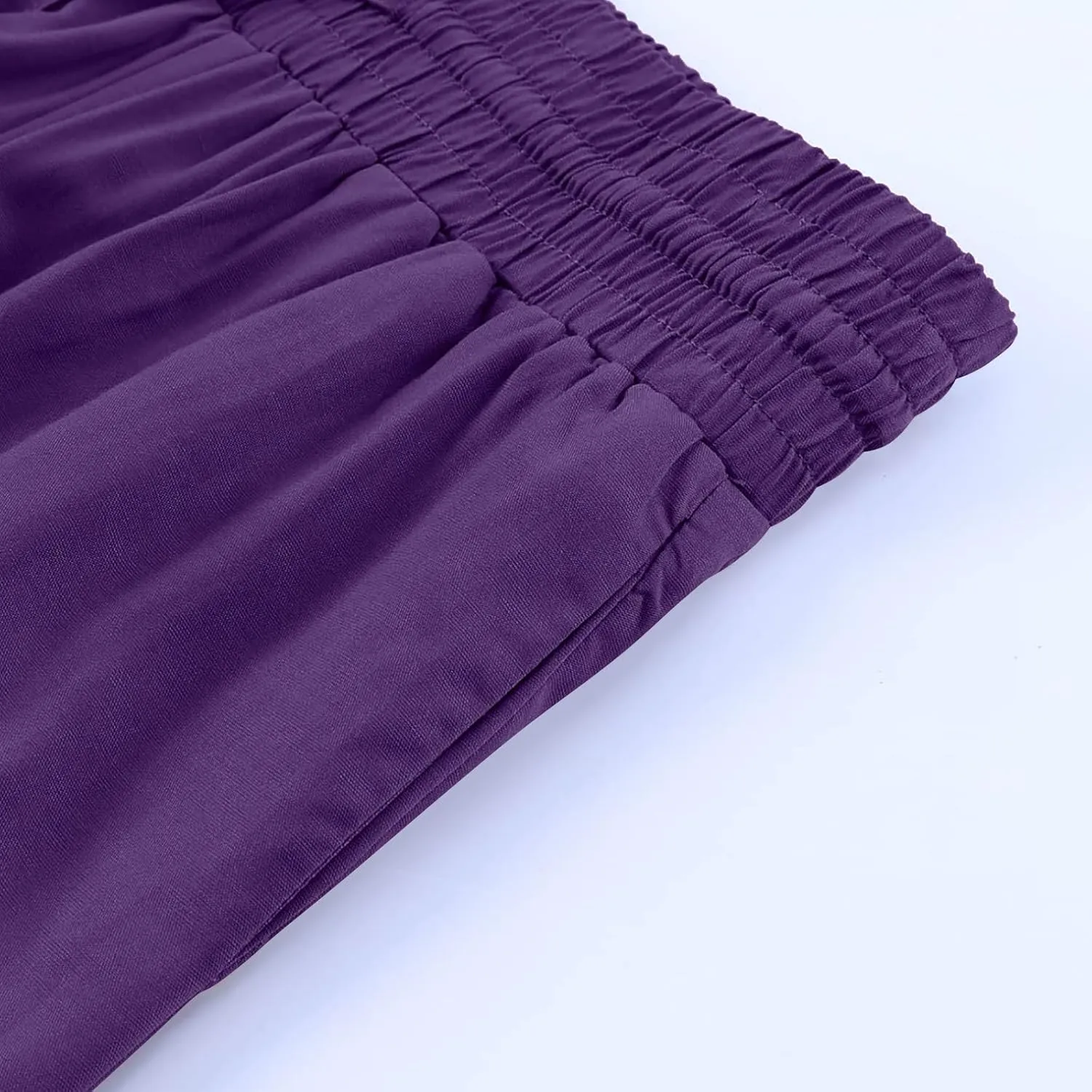 Women's Wide Leg Lounge Pants Summer High Waist Drawstring Loose Light Weight Fit Casual Trousers Comfy Palazzo Pants 2024