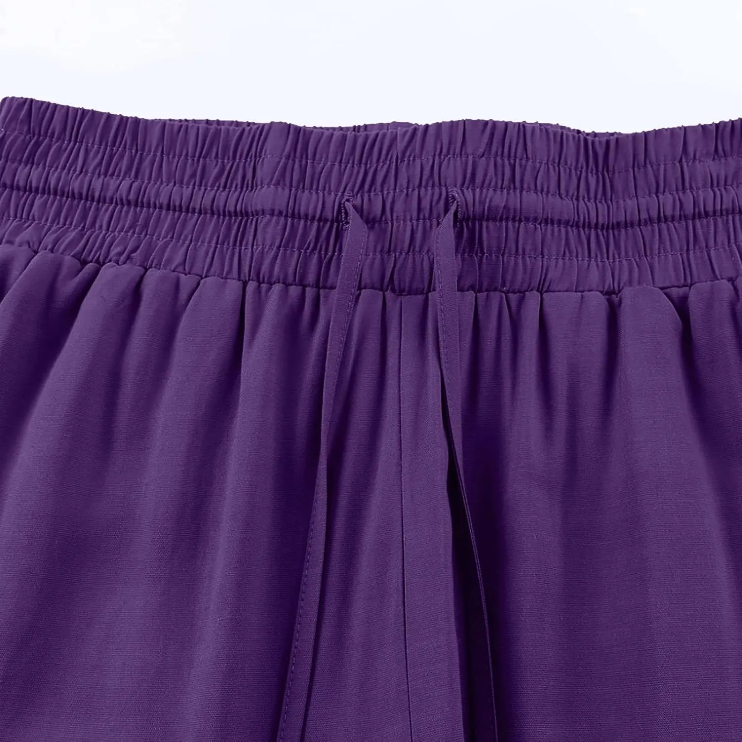 Women's Wide Leg Lounge Pants Summer High Waist Drawstring Loose Light Weight Fit Casual Trousers Comfy Palazzo Pants 2024