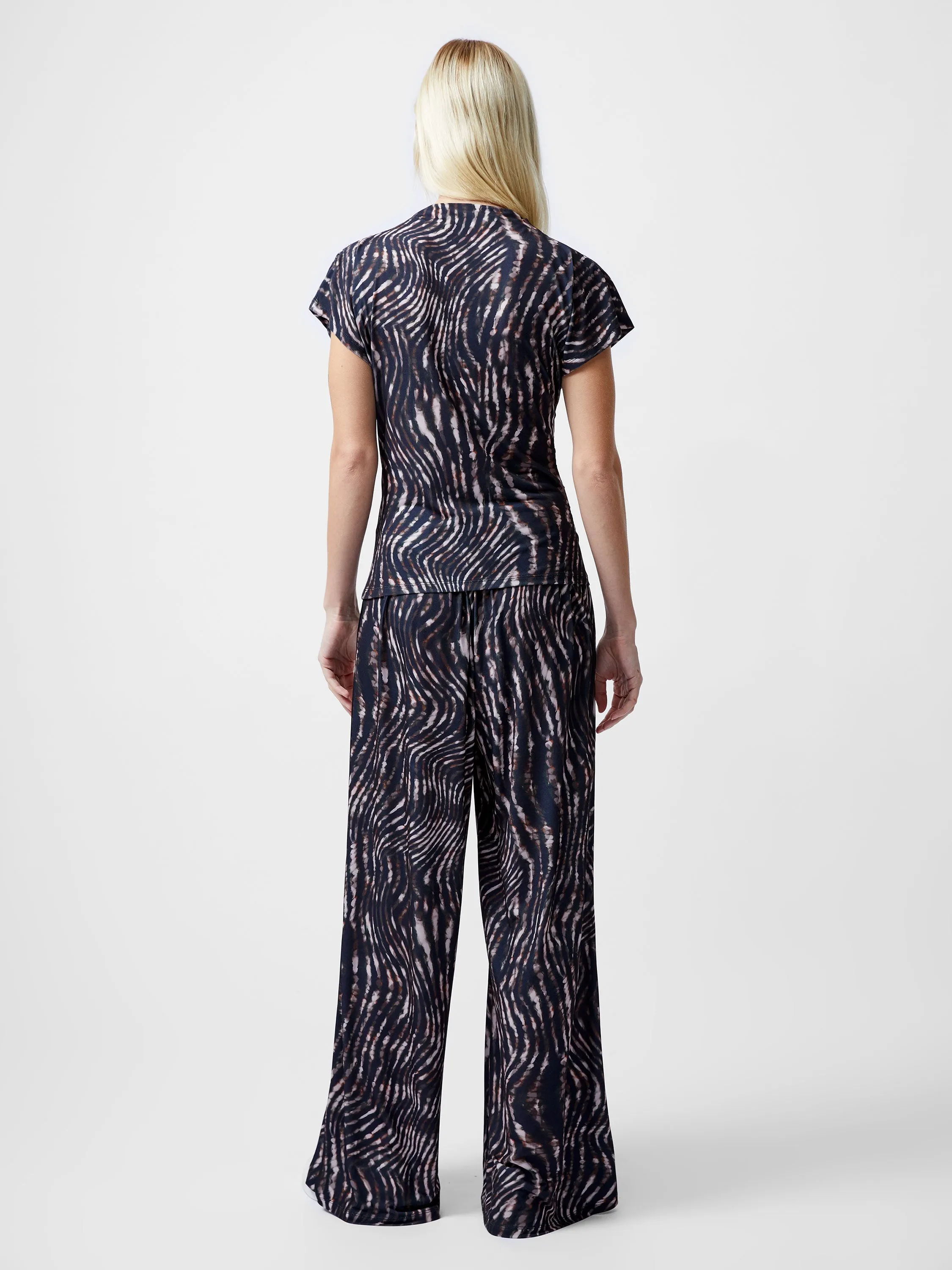 Zina Portia Cap Sleeve Printed Top